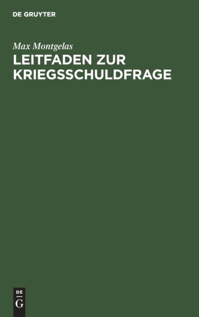 Leitfaden Zur Kriegsschuldfrage