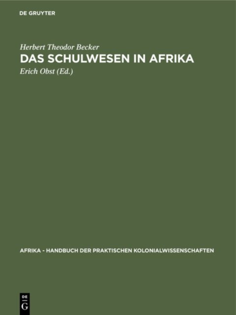 Schulwesen in Afrika