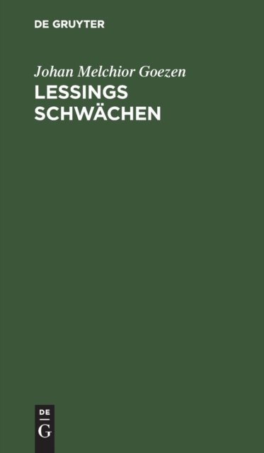 Leßings Schwachen