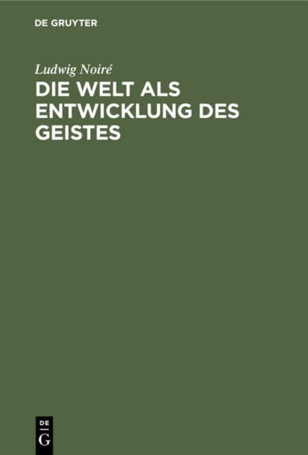 Welt als Entwicklung des Geistes