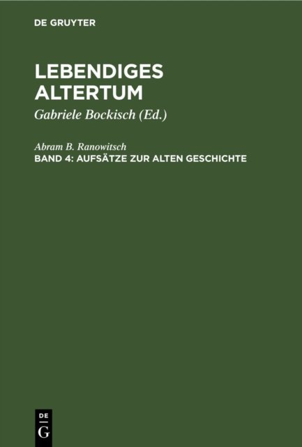 Aufsatze Zur Alten Geschichte