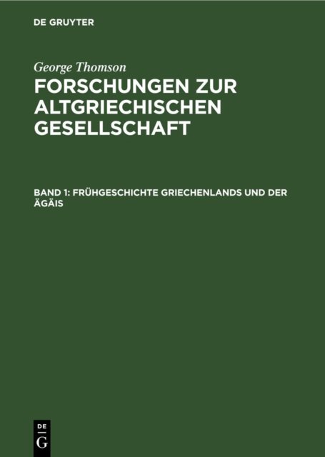 Fruhgeschichte Griechenlands Und Der Agais