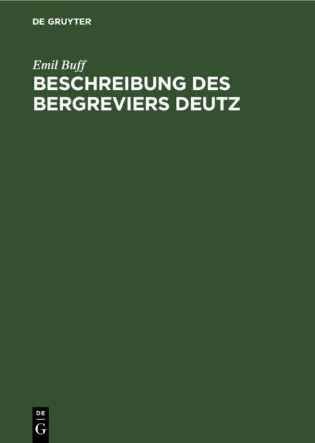 Beschreibung Des Bergreviers Deutz