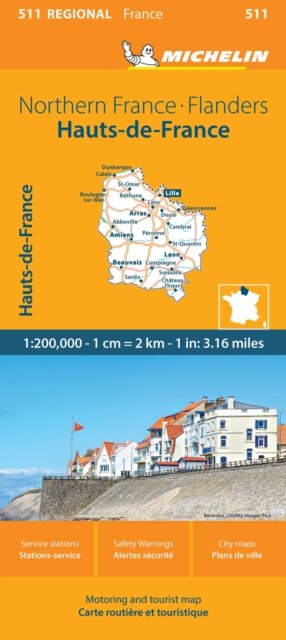 Nord-Pas-de-Calais, Picardy - Michelin Regional Map 511