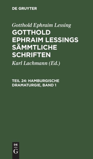 Hamburgische Dramaturgie, Band 1