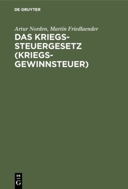 Kriegssteuergesetz (Kriegsgewinnsteuer)