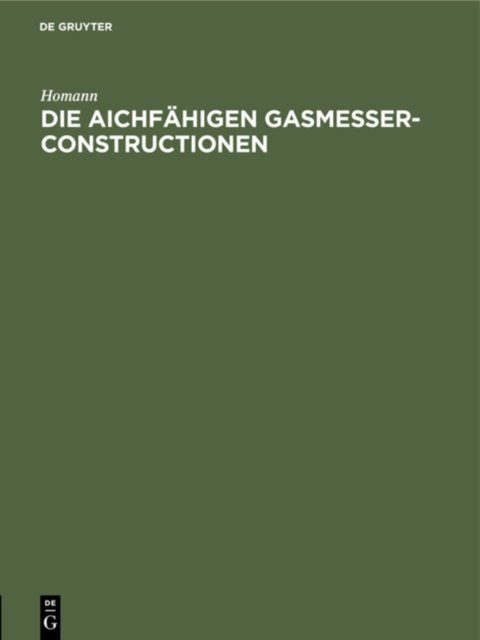 aichfähigen Gasmesser-Constructionen