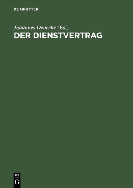 Dienstvertrag