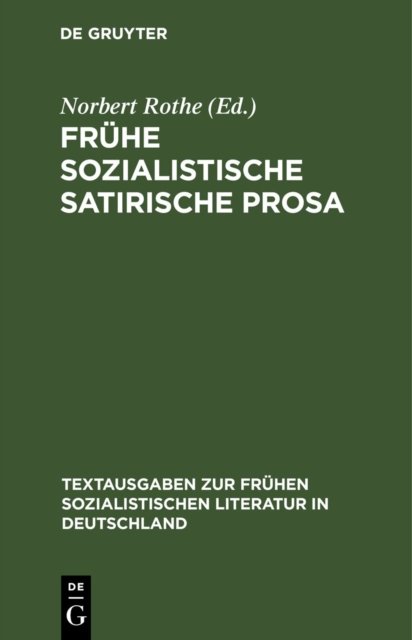 Fruhe Sozialistische Satirische Prosa