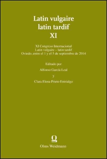 Latin vulgaire - Latin Tardif XI/ Latin vulgar - Late Latin XI