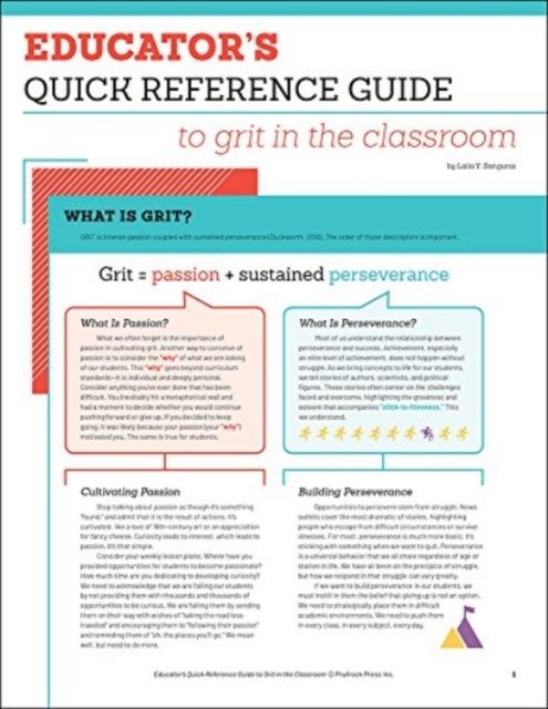 Educator''s Quick Reference Guide to Grit in the Classroom