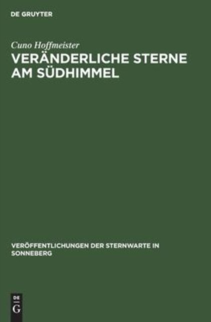 Veranderliche Sterne Am Sudhimmel