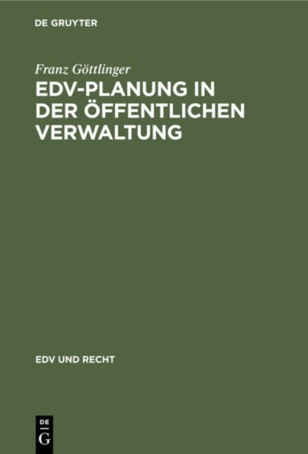 Edv-Planung in Der Offentlichen Verwaltung
