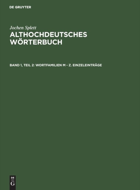 Wortfamilien M - Z. Einzeleintrage
