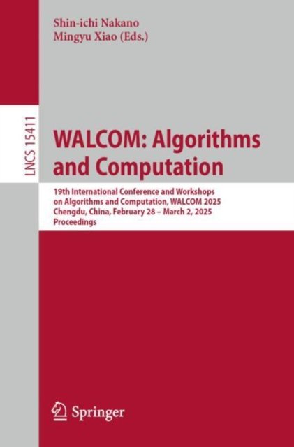 Walcom Algorithms and Computation