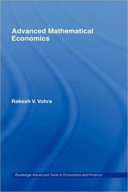 Advanced Mathematical Economics