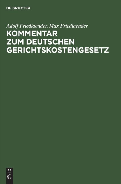 Kommentar Zum Deutschen Gerichtskostengesetz