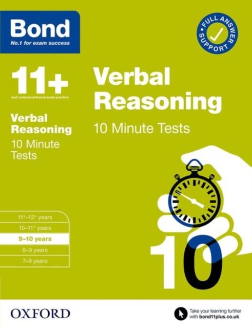 Bond 11+ Verbal Reasoning 10 Minute Tests for Age 9-10 | For 2026 GL Assessment & other 11 plus entrance exams