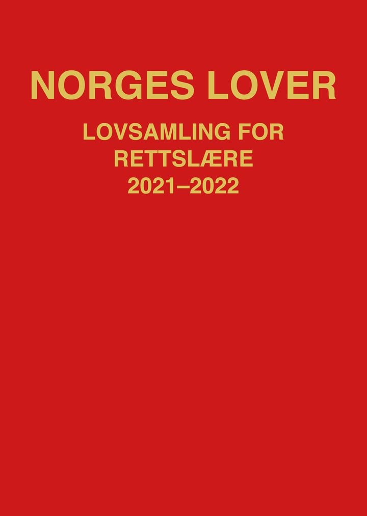 Norges lover - lovsamling for rettslære 2021-2022
