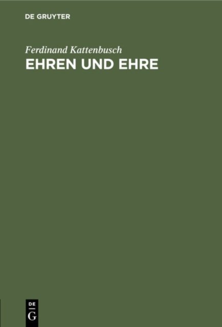 Ehren Und Ehre