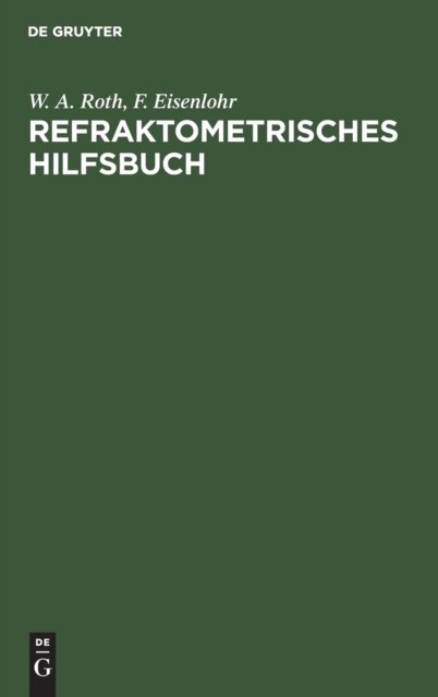 Refraktometrisches Hilfsbuch