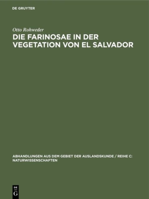 Farinosae in der Vegetation von El Salvador