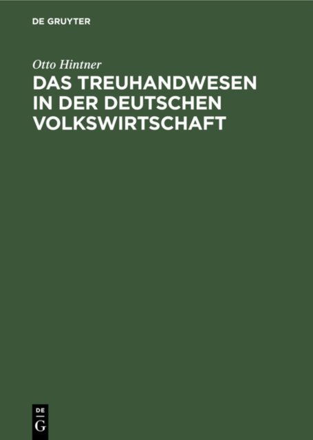 Treuhandwesen in der deutschen Volkswirtschaft