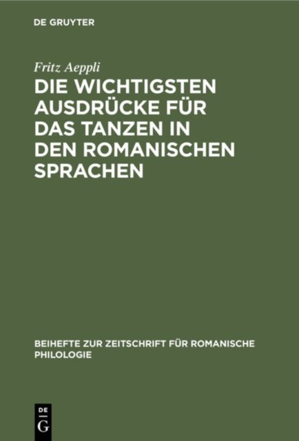 Die Wichtigsten Ausdrucke Fur Das Tanzen in Den Romanischen Sprachen