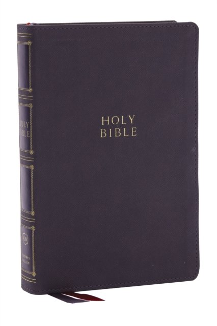 KJV Holy Bible: Compact Bible with 43,000 Center-Column Cross References, Gray Leathersoft, Red Letter, Comfort Print (Thumb Indexing): King James Version