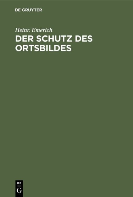 Der Schutz Des Ortsbildes