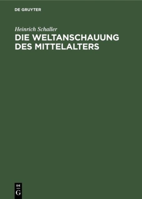 Weltanschauung des Mittelalters