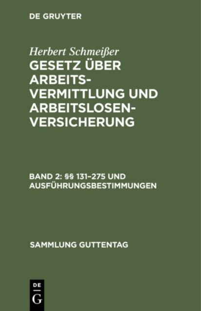 §§ 131-275 Und Ausfuhrungsbestimmungen