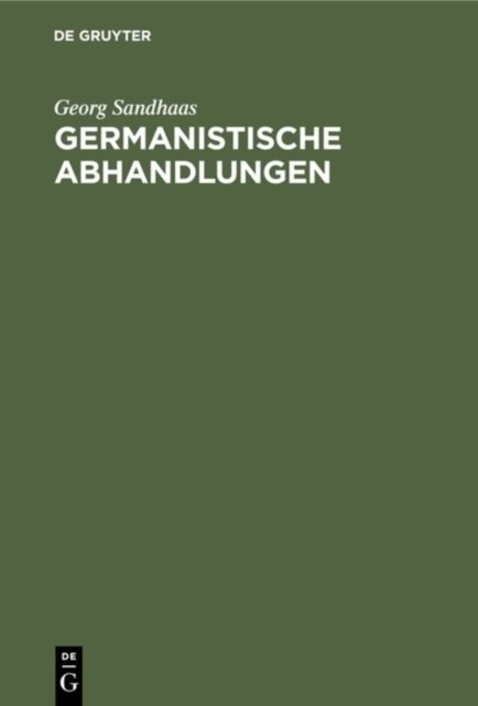 Germanistische Abhandlungen