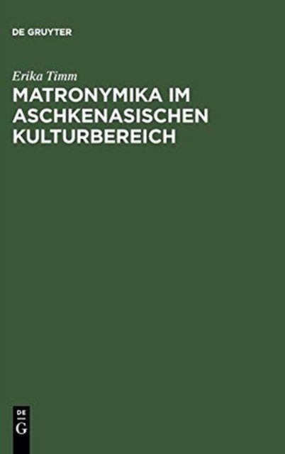 Matronymika im aschkenasischen Kulturbereich