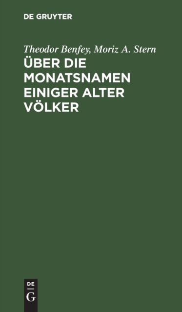 Uber Die Monatsnamen Einiger Alter Volker