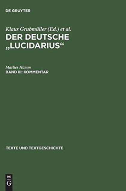 Der deutsche "Lucidarius", Band III, Kommentar