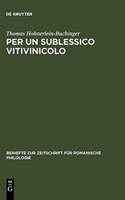 Per Un Sublessico Vitivinicolo