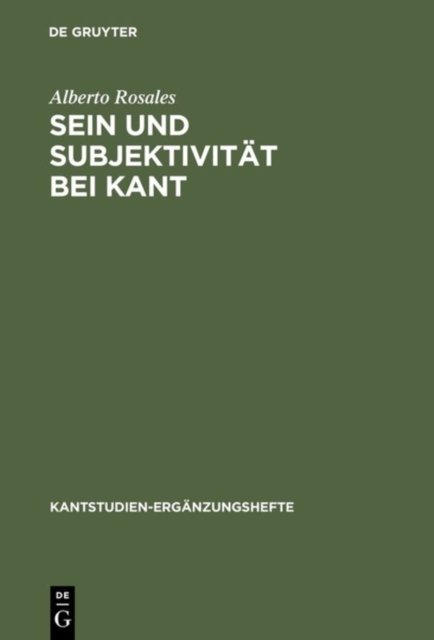 Sein und Subjektivitat bei Kant