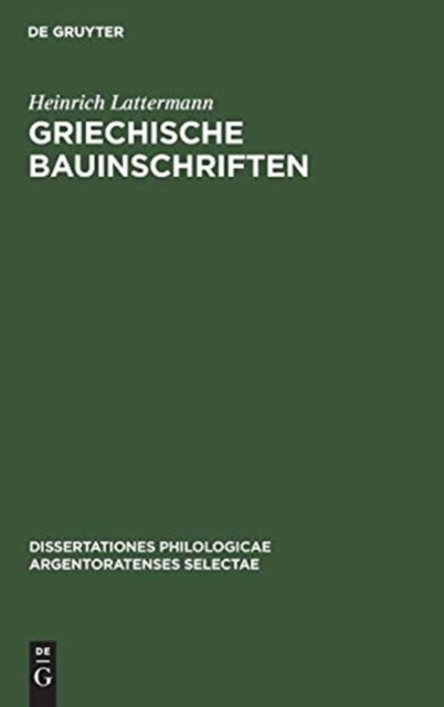 Griechische Bauinschriften
