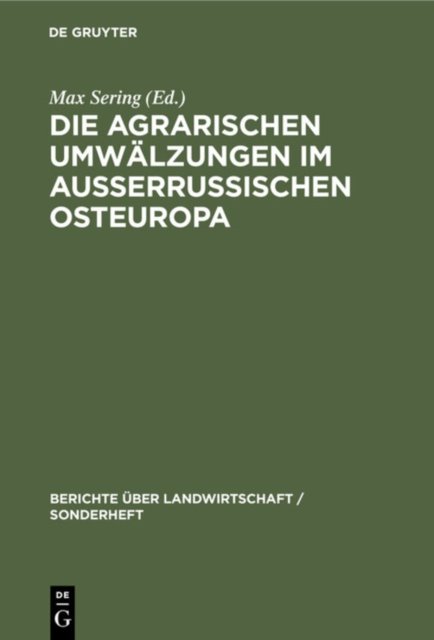 Die Agrarischen Umwalzungen Im Außerrussischen Osteuropa