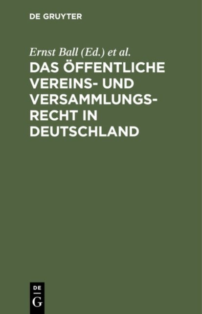 öffentliche Vereins- und Versammlungsrecht in Deutschland