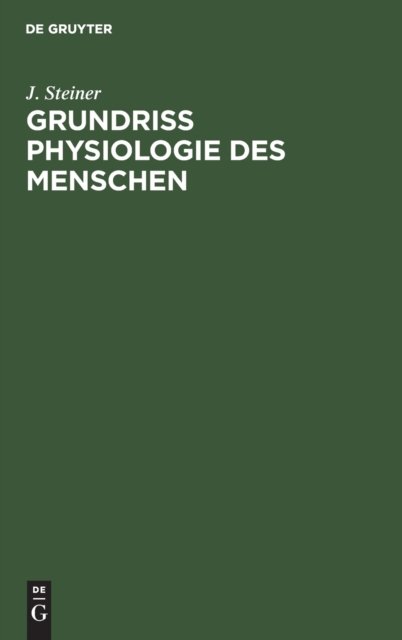 Grundriss Physiologie Des Menschen