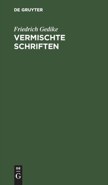 Vermischte Schriften