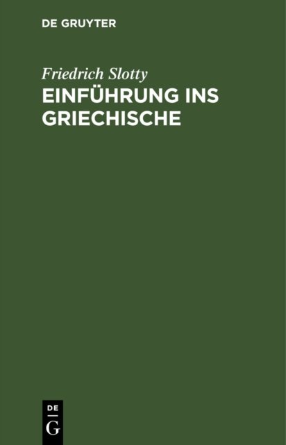 Einfuhrung Ins Griechische