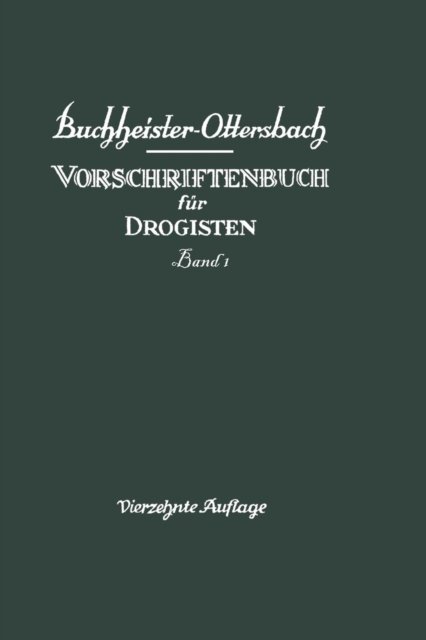 Vorschriftenbuch fur Drogisten