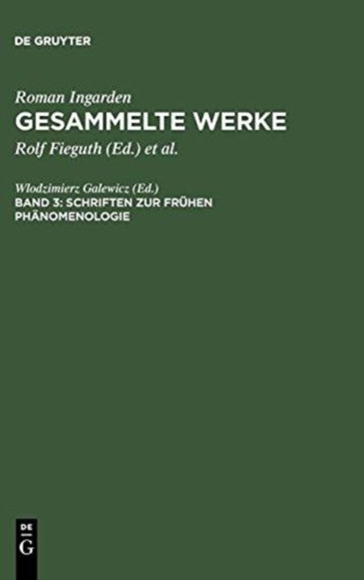 Schriften zur frühen Phänomenologie