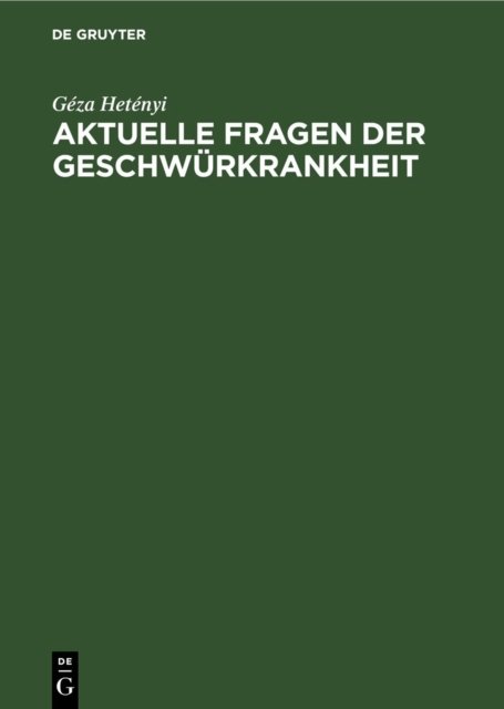 Aktuelle Fragen Der Geschwurkrankheit