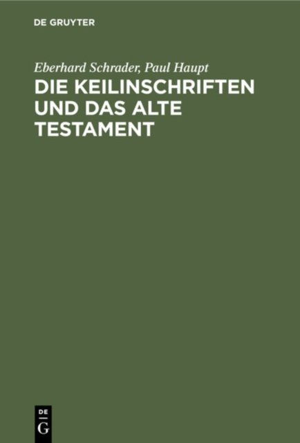 Die Keilinschriften Und Das Alte Testament