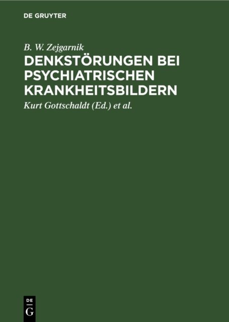 Denkstorungen Bei Psychiatrischen Krankheitsbildern