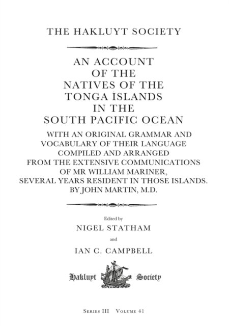 Account of the Natives of the Tonga Islands in the South Pacific Ocean